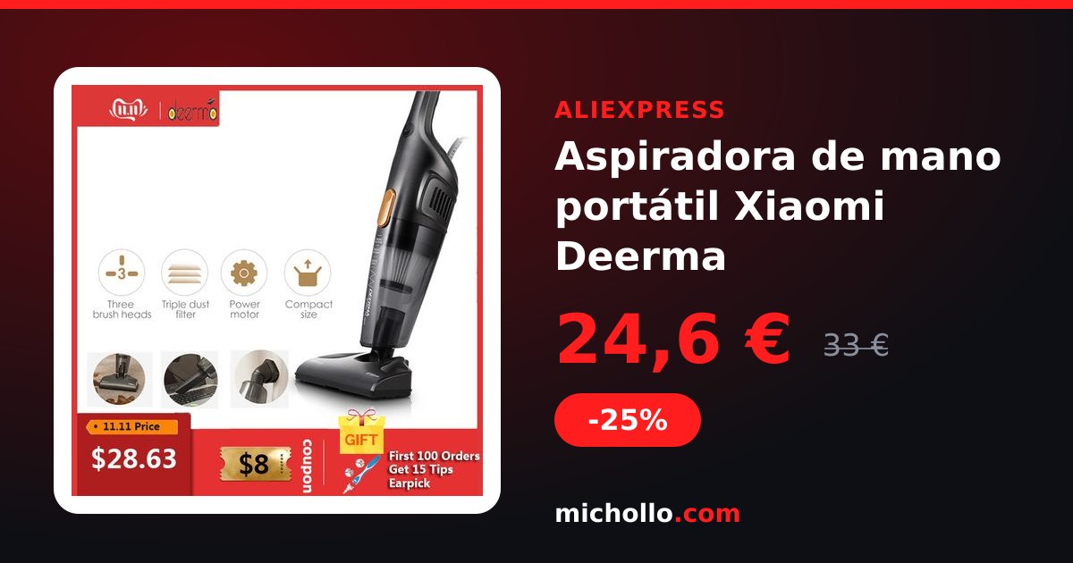 Aspiradora de mano portátil Xiaomi Deerma