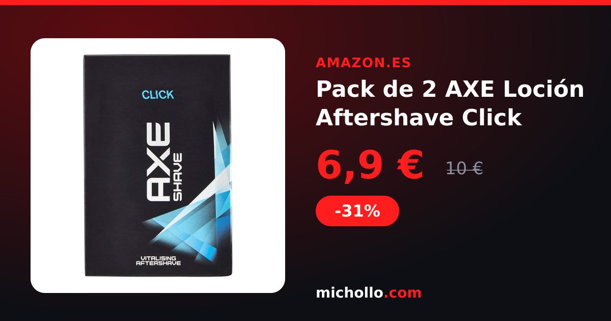 Pack de 2 AXE Loción Aftershave Click