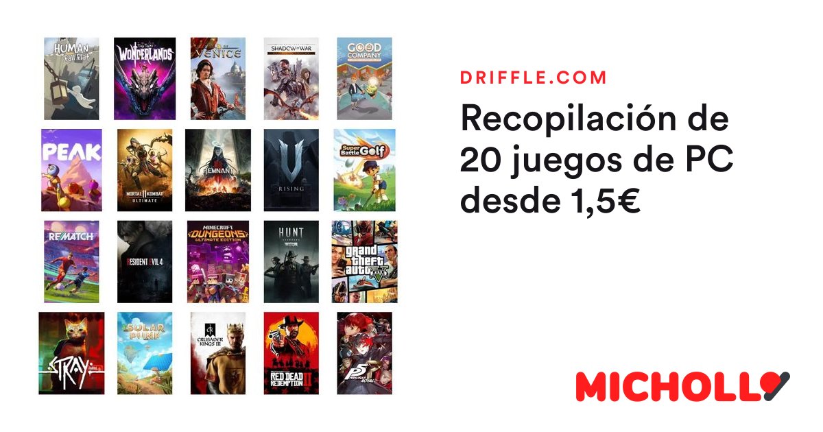 Colección de 20 Juegos de PC: Human Fall Flat, Mortal Kombat 11, Resident Evil 4 y más desde 1,50€